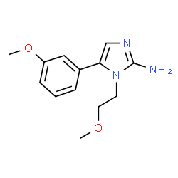 ChemSpider 2D Image | 1-(2-methoxyethyl)-5-(3-methoxyphenyl)imidazol-2-amine | C13H17N3O2