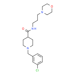 ChemSpider 2D Image | 1-(3-Chlorobenzyl)-N-[3-(4-morpholinyl)propyl]-4-piperidinecarboxamide | C20H30ClN3O2