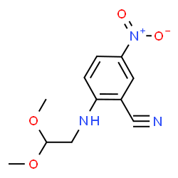 ChemSpider 2D Image | 2-[(2,2-Dimethoxyethyl)amino]-5-nitrobenzonitrile | C11H13N3O4