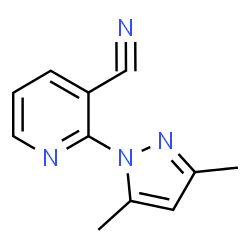 ChemSpider 2D Image | 2-(3,5-Dimethyl-1H-pyrazol-1-yl)nicotinonitrile | C11H10N4