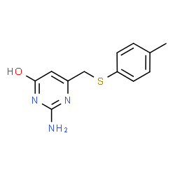 ChemSpider 2D Image | 2-amino-6-((p-tolylthio)methyl)pyrimidin-4-ol | C12H13N3OS