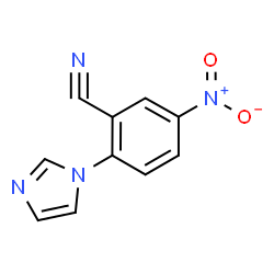 ChemSpider 2D Image | 2-(Imidazol-1-yl)-5-nitrobenzonitrile | C10H6N4O2
