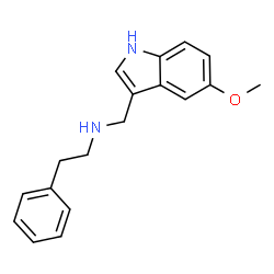 ChemSpider 2D Image | N-((5-methoxy-1H-indol-3-yl)methyl)-2-phenylethanamine | C18H20N2O
