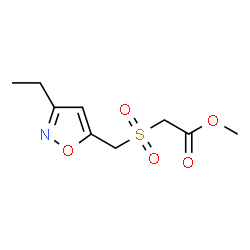 ChemSpider 2D Image | Methyl {[(3-ethyl-1,2-oxazol-5-yl)methyl]sulfonyl}acetate | C9H13NO5S