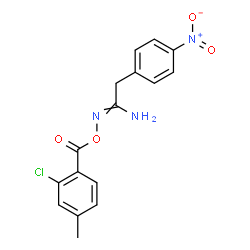 ChemSpider 2D Image | N'-[(2-Chloro-4-methylbenzoyl)oxy]-2-(4-nitrophenyl)ethanimidamide | C16H14ClN3O4