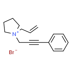ChemSpider 2D Image | 1-Allyl-1-(3-phenyl-2-propyn-1-yl)pyrrolidinium bromide | C16H20BrN
