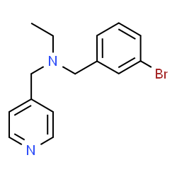 ChemSpider 2D Image | N-(3-Bromobenzyl)-N-(4-pyridinylmethyl)ethanamine | C15H17BrN2