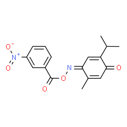 ChemSpider 2D Image | (4Z)-2-Isopropyl-5-methyl-4-{[(3-nitrobenzoyl)oxy]imino}-2,5-cyclohexadien-1-one | C17H16N2O5