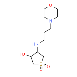 ChemSpider 2D Image | 4-{[3-(4-Morpholinyl)propyl]amino}tetrahydro-3-thiopheneol 1,1-dioxide | C11H22N2O4S