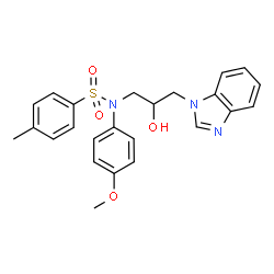 ChemSpider 2D Image | N-(3-Benzoimidazol-1-yl-2-hydroxy-propyl)-N-(4-methoxy-phenyl)-4-methyl-benzenesulfonamide | C24H25N3O4S
