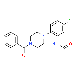 ChemSpider 2D Image | N-[2-(4-Benzoyl-1-piperazinyl)-5-chlorophenyl]acetamide | C19H20ClN3O2