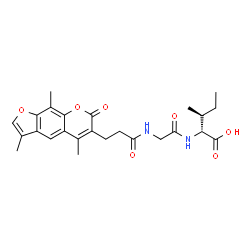 ChemSpider 2D Image | N-[3-(3,5,9-Trimethyl-7-oxo-7H-furo[3,2-g]chromen-6-yl)propanoyl]glycyl-D-alloisoleucine | C25H30N2O7