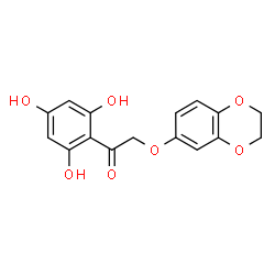 ChemSpider 2D Image | 2-(2,3-Dihydro-1,4-benzodioxin-6-yloxy)-1-(2,4,6-trihydroxyphenyl)ethanone | C16H14O7