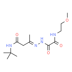 ChemSpider 2D Image | (3E)-N-tert-Butyl-3-({[(2-methoxyethyl)amino](oxo)acetyl}hydrazono)butanamide | C13H24N4O4