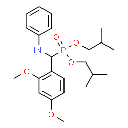 ChemSpider 2D Image | Diisobutyl [anilino(2,4-dimethoxyphenyl)methyl]phosphonate | C23H34NO5P