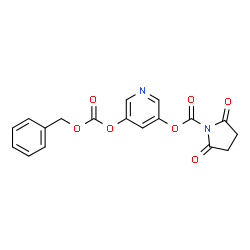 ChemSpider 2D Image | 5-{[(Benzyloxy)carbonyl]oxy}-3-pyridinyl 2,5-dioxo-1-pyrrolidinecarboxylate | C18H14N2O7