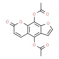 ChemSpider 2D Image | 7-Oxo-7H-furo[3,2-g]chromene-4,9-diyl diacetate | C15H10O7