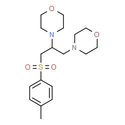 ChemSpider 2D Image | 4,4'-{3-[(4-Methylphenyl)sulfonyl]-1,2-propanediyl}dimorpholine | C18H28N2O4S