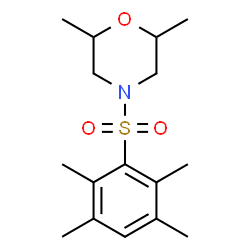 ChemSpider 2D Image | 2,6-Dimethyl-4-[(2,3,5,6-tetramethylphenyl)sulfonyl]morpholine | C16H25NO3S