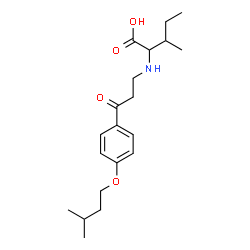 ChemSpider 2D Image | N-{3-[4-(3-Methylbutoxy)phenyl]-3-oxopropyl}isoleucine | C20H31NO4