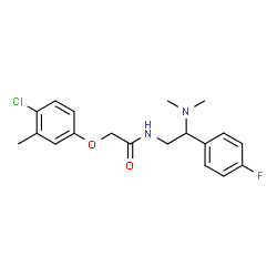 ChemSpider 2D Image | 2-(4-Chloro-3-methylphenoxy)-N-[2-(dimethylamino)-2-(4-fluorophenyl)ethyl]acetamide | C19H22ClFN2O2