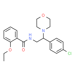 ChemSpider 2D Image | N-[2-(4-Chlorophenyl)-2-(4-morpholinyl)ethyl]-2-ethoxybenzamide | C21H25ClN2O3