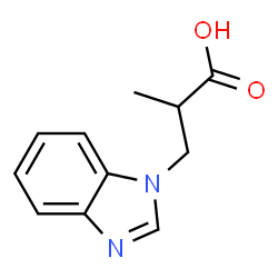 ChemSpider 2D Image | 3-Benzoimidazol-1-yl-2-methyl-propionic acid | C11H12N2O2