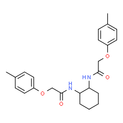 ChemSpider 2D Image | N,N'-1,2-Cyclohexanediylbis[2-(4-methylphenoxy)acetamide] | C24H30N2O4