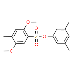 ChemSpider 2D Image | 3,5-Dimethylphenyl 2,5-dimethoxy-4-methylbenzenesulfonate | C17H20O5S