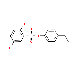 ChemSpider 2D Image | 4-Ethylphenyl 2,5-dimethoxy-4-methylbenzenesulfonate | C17H20O5S
