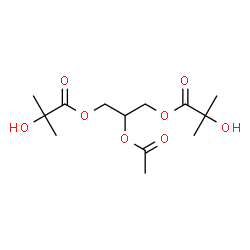 ChemSpider 2D Image | 2-Acetoxy-1,3-propanediyl bis(2-hydroxy-2-methylpropanoate) | C13H22O8