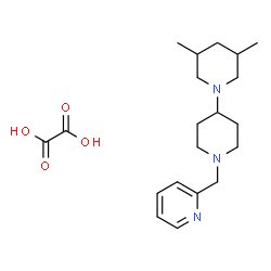 ChemSpider 2D Image | 3,5-Dimethyl-1'-(2-pyridinylmethyl)-1,4'-bipiperidine ethanedioate (1:1) | C20H31N3O4