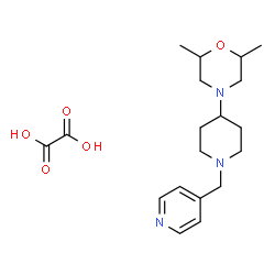 ChemSpider 2D Image | 2,6-Dimethyl-4-[1-(4-pyridinylmethyl)-4-piperidinyl]morpholine ethanedioate (1:1) | C19H29N3O5