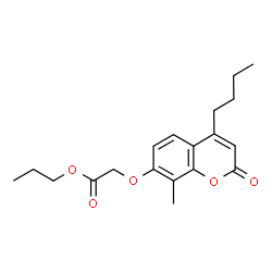 ChemSpider 2D Image | Propyl [(4-butyl-8-methyl-2-oxo-2H-chromen-7-yl)oxy]acetate | C19H24O5
