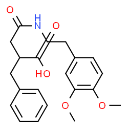 ChemSpider 2D Image | 2-Benzyl-4-{[2-(3,4-dimethoxyphenyl)ethyl]amino}-4-oxobutanoic acid | C21H25NO5