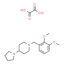 ChemSpider 2D Image | 1-(2,3-Dimethoxybenzyl)-4-(1-pyrrolidinyl)piperidine ethanedioate (1:1) | C20H30N2O6