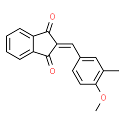 ChemSpider 2D Image | 2-(4-Methoxy-3-methylbenzylidene)-1H-indene-1,3(2H)-dione | C18H14O3