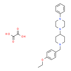 ChemSpider 2D Image | 1-[1-(4-Ethoxybenzyl)-4-piperidinyl]-4-phenylpiperazine ethanedioate (1:1) | C26H35N3O5