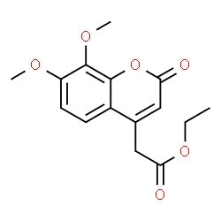 ChemSpider 2D Image | Ethyl (7,8-dimethoxy-2-oxo-2H-chromen-4-yl)acetate | C15H16O6
