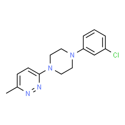 ChemSpider 2D Image | 3-[4-(3-Chlorophenyl)-1-piperazinyl]-6-methylpyridazine | C15H17ClN4