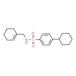 ChemSpider 2D Image | N-(1-Cyclohexen-1-ylmethyl)-4-cyclohexylbenzenesulfonamide | C19H27NO2S