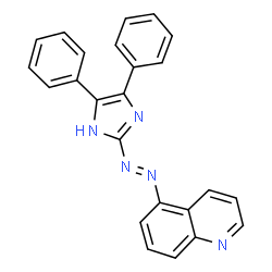 ChemSpider 2D Image | 5-[(E)-(4,5-Diphenyl-1H-imidazol-2-yl)diazenyl]quinoline | C24H17N5
