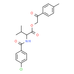 ChemSpider 2D Image | 2-(4-Methylphenyl)-2-oxoethyl N-(4-chlorobenzoyl)valinate | C21H22ClNO4