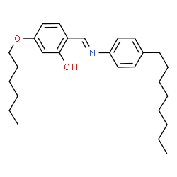 ChemSpider 2D Image | 5-(Hexyloxy)-2-{(E)-[(4-octylphenyl)imino]methyl}phenol | C27H39NO2