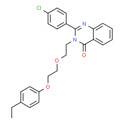 ChemSpider 2D Image | 2-(4-Chlorophenyl)-3-{2-[2-(4-ethylphenoxy)ethoxy]ethyl}-4(3H)-quinazolinone | C26H25ClN2O3