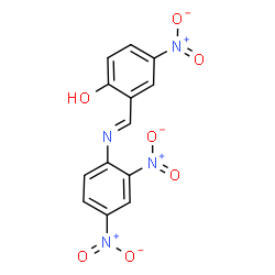 ChemSpider 2D Image | 2-{(E)-[(2,4-Dinitrophenyl)imino]methyl}-4-nitrophenol | C13H8N4O7