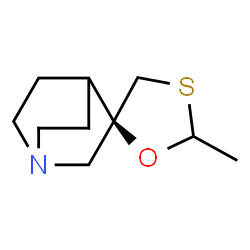 ChemSpider 2D Image | (2R)-2'-Methylspiro[4-azabicyclo[2.2.2]octane-2,5'-[1,3]oxathiolane] | C10H17NOS