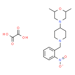 ChemSpider 2D Image | 2,6-Dimethyl-4-[1-(2-nitrobenzyl)-4-piperidinyl]morpholine ethanedioate (1:1) | C20H29N3O7
