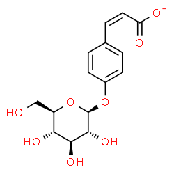 ChemSpider 2D Image | (2Z)-3-[4-(beta-D-Glucopyranosyloxy)phenyl]acrylate | C15H17O8