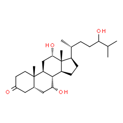 ChemSpider 2D Image | 7alpha,12alpha,24-trihydroxy-5beta-cholestan-3-one | C27H46O4